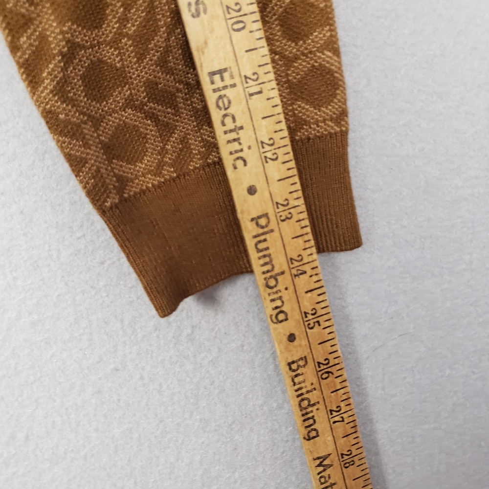 Calvin Klein Women's Size M Cardigan Sweater Brown CK Logo Print Monogram NWT - Picture 8 of 10